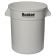 Continental 2000WH White 20-Gallon Capacity 19 1/2" Diameter Huskee Round Waste Receptacle Without Lid