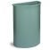 Continental 8321GY Gray 21-Gallon Capacity Half-Round Molded Polyethylene Wall Hugger Waste Basket Without Lid