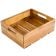 Tablecraft CRATE124 Gastronorm 12 3/4" x 10 3/8" x 4 1/4" Acacia Wood Serving and Display Crate 