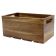 Tablecraft CRATE134 Gastronorm 12 3/4" x 6 7/8" x 4 1/4" Acacia Wood Serving and Display Crate