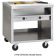 Delfield EHEI48C Mobile E-Chef 48" WIde 3-Well Stainless Steel Open Base Hot Food Table On Casters With Individual Infinite Controls And 8" Cutting Board And Stainless Steel Plate Shelf, 208-230V 3000 Watts