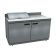 Delfield ST4460NP-8 60" Two Section Stainless Steel Sandwich / Salad Prep Refrigerator with Two Doors and Backsplash