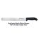 Dexter 360™ S360-12PCP 36010 12” DEXSTEEL™ High Carbon Steel Straight Edge Slicing Knife with Black Polypropylene / Santoprene Handle