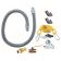 Dormont RG7548 ReliaGuard 3/4" ID 48" Long Gray PVC-Coated Stainless Steel Braided Hose Gas Connector Kit With 1 Quick-Disconnect