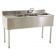 Eagle Group B5L-18 Compartment Underbar Sink with 24" Left Drainboard and Splash Mount Faucet 60"