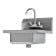 Empura EM-7PS-12 16-1/2" Stainless Steel Wall Mount Hand Sink with Gooseneck Faucet, 12" W x 10" L x 5" H Bowl