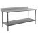 Eagle BPT-3096SEB-BS 96" x 30" Deluxe Series 16/300 Stainless Steel Work Table With 4 1/2" Rear Backsplash And Stainless Steel Undershelf