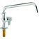 Equip by T&S Brass 5F-1SLX12 Deck-Mount Single Supply 12 1/8" Long Swing Nozzle Single-Hole Center ADA Compliant Faucet With Polished Chrome-Plated Solid Brass Spout And 1 Lever Handle