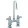Equip by T&S Brass 5F-4DLX03 Deck-Mount 11 7/8" High 3" Rigid Gooseneck 4" Center ADA Compliant Faucet With Polished Chrome-Plated Solid Brass Spout And 2 Lever Handles