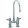 Equip by T&S Brass 5F-4DLS05 Deck-Mount 14" High 5 1/2" Swivel Gooseneck 4" Center ADA Compliant Faucet With Polished Chrome-Plated Solid Brass Spout And 2 Lever Handles