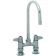 Equip by T&S Brass 5F-4DLX05 Deck-Mount 14" High 5 1/2" Swivel Gooseneck 4" Center ADA Compliant Faucet With Polished Chrome-Plated Solid Brass Spout And 2 Lever Handles