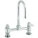 Equip by T&S Brass 5F-8DLS05 Deck-Mount 14" High 5 9/16" Swivel Gooseneck 8" Center ADA Compliant Faucet With Polished Chrome-Plated Solid Brass Spout And 2 Color-Coded Lever Handles