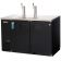 Everest Refrigeration EBD2-24 57.75 Inch Black Two Section Direct Draw Keg Refrigerator 2 Keg