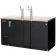 Everest Refrigeration EBD3 68 Inch Black Two Section Direct Draw Keg Refrigerator 3 Keg