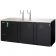 Everest Refrigeration EBD4-24 89.25 Inch Black Three Section Direct Draw Keg Refrigerator 4 Keg