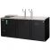 Everest Refrigeration EBD4-CT 89.25 Inch Black Three Section Club Top Direct Draw Keg Refrigerator 4 Keg