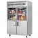 Everest Refrigeration EGSH4 49.625 Inch Two Section Two Glass And Two Solid Half Door Upright Reach-In Refrigerator 48 Cubic Feet