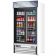 Everest Refrigeration EMGR33 39.375 Inch White Double Sliding Glass Door Merchandiser Refrigerator 33 Cubic Feet
