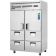 Everest Refrigeration ESR2D4 49-5/8" Two Section Two Half Door and Drawer Combo Upright Reach-In Refrigerator - 48 Cu. Ft.