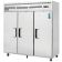 Everest Refrigeration ESR3 74.75 Inch Three Section Solid Door Upright Reach-In Refrigerator 71 Cubic Feet