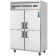 Everest Refrigeration ESRH4 49.625 Inch Two Section Four Half Door Upright Reach-In Refrigerator 48 Cubic Feet