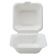 Fineline 42SH6 Conserveware 6" x 6" x 3.1" Square Compostable Bagasse Hinged Take-Out Container