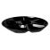 Fineline Platter Pleasers D14070-BK 14" 7 Compartment Black Polystyrene Deli / Catering Tray