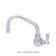 Fisher 45403 Wall Mounted Faucet with 6" Swing Nozzle, 2.2 GPM Aerator, and Wrist Handle