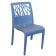 Grosfillex US116680 Vegetal Denim Blue Outdoor Stacking Resin Side Chair