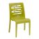 Grosfillex US218152 Essenza Fern Green Stacking Side Chair