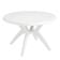 Grosfillex US526704 Ibiza 46 Inch White Round Resin Pedestal Table With Umbrella Hole