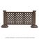 Grosfillex US963423 Brown 3 Panel Resin Patio Fence 