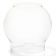 Hollowick 35C Clear 3 Inch Fitter Bubble Glass Globe