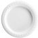 HU-81206 White Round Plastic Plate 6"