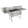John Boos 2B244-2D24 Stainless Steel B Series 99" Two Compartment Sink w/ Dual Drainboards