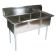 John Boos E3S8-15-14 Stainless Steel E Series 50-1/2" Three Compartment Sink