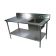 John Boos EPT8R5-3060SSK-R Stainless Steel 60" Prep Table w/ Sink Bowl and Stainless Steel Legs / Undershelf