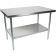 John Boos FBLG6030 Economy Series 60" Wide x 30" Deep 18/430 Stainless Steel Flat Top Work Table With Galvanized Legs And Adjustable Undershelf And 1 1/2" Stallion Safety Edge