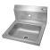 John Boos PBHS-W-1410-1 Stainless Steel Pro Bowl 14" x 10" x 5" Wall Mount Hand Sink w/ Center Faucet Hole