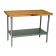 John Boos SNS01 Maple Top 36" x 24" Work Table with Stainless Legs and Adjustable Undershelf
