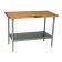 John Boos SNS02 Maple Top 48" x 24" Work Table with Stainless Legs and Adjustable Undershelf