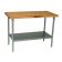 John Boos SNS03 Maple Top 60" x 24" Work Table with Stainless Legs and Adjustable Undershelf