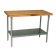 John Boos SNS05 Maple Top 96" x 24" Work Table with Stainless Legs and Adjustable Undershelf