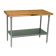 John Boos SNS08 Maple Top 48" x 30" Work Table with Stainless Legs and Adjustable Undershelf