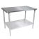 John Boos ST6-3660GSK Stainless Steel 60" x 36" Flat Top Work Table with Adjustable Galvanized Undershelf