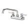 Krowne 11-406L Silver Series Low Lead Deck Mount Faucet With 6" Swing Spout, 4" Centers