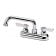 Krowne 11-450L Silver Series Low Lead Deck Mount Laundry Faucet With 6" Swing Spout, 4" Centers