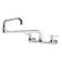 Krowne 12-818L Silver Series Low Lead Wall Mount Faucet With 18" Double Jointed Spout, 8" Centers 