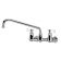 Krowne 14-812L Royal Series Low Lead Wall Mount Faucet With 12" Swing Spout, 8" Centers