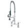 Krowne 18-608L Royal Series Deck Mount Space Saver Pre Rinse Faucet with Add-On 8" Swing Spout, 8" Centers